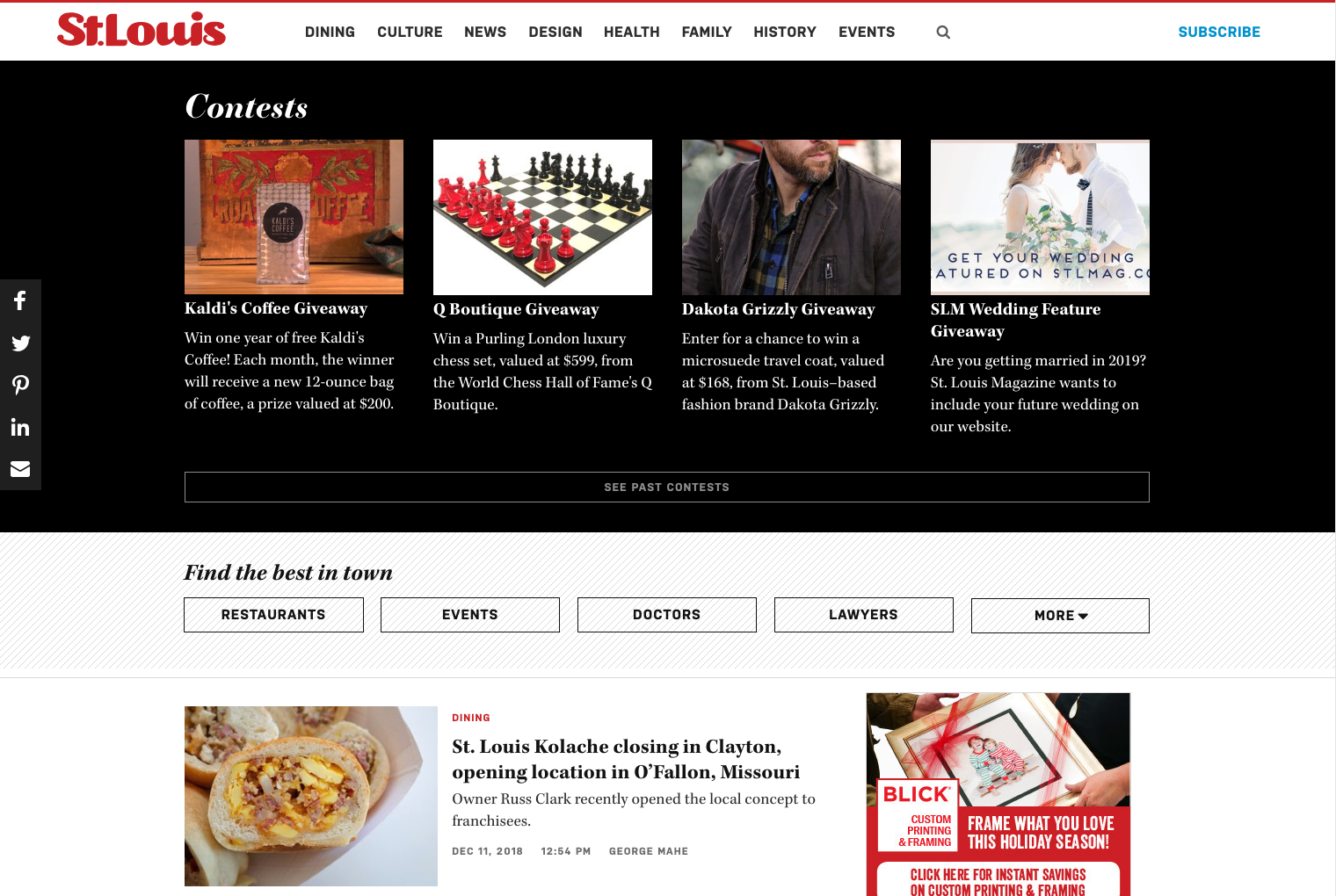 dark container on STL homepage