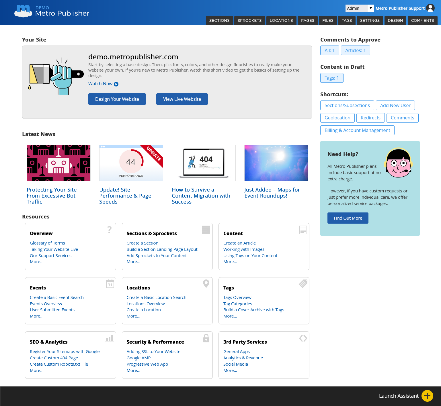 Welcome to Metro Publisher - Start Page.png