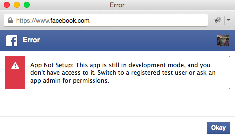 Facebook login error: Error Accessing App - Auth0 Community